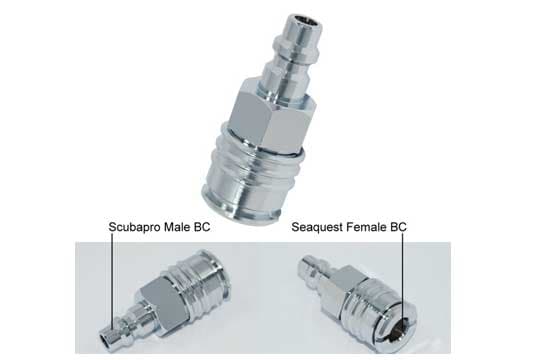 快卸接頭                                                              公端SCUBAPRO-母端SEAQUEST