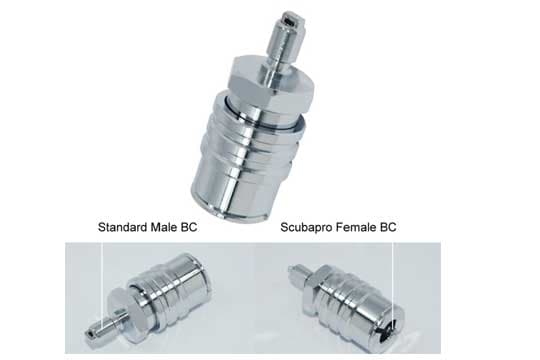 快卸接頭                                                          公端標準-母端SCUBAPRO