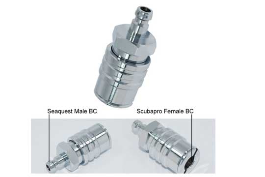 快卸接頭                                                       公端SEAQUEST-母端SCUBAPRO