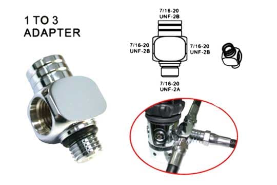 7/16 一對三接頭 - 7/16-20THREAD