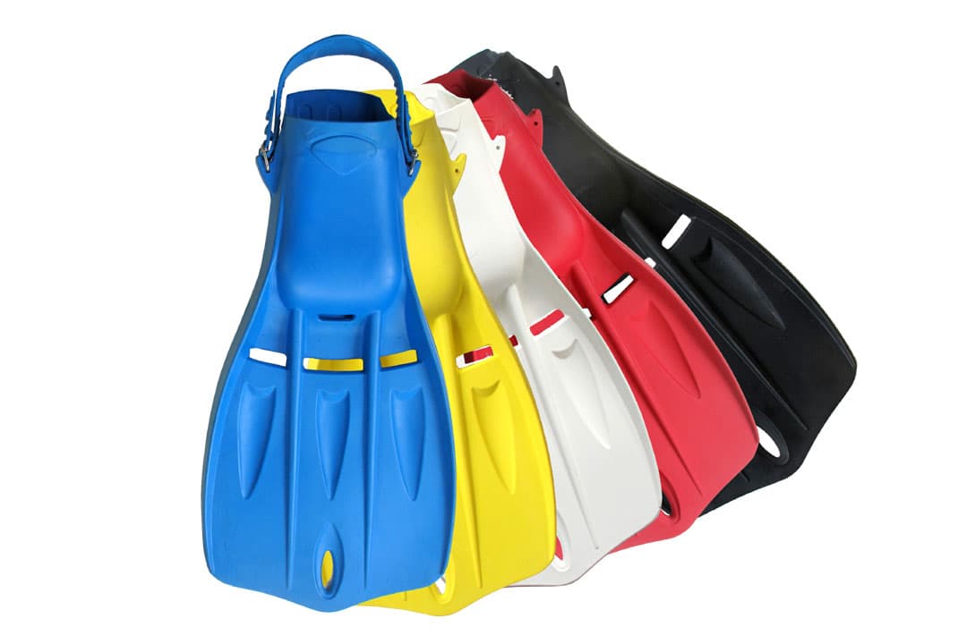 客製訓練用蛙鞋 白/黃 XL L M