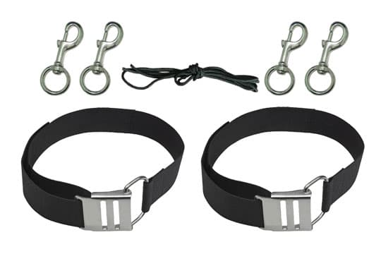 氣瓶固定帶吊掛組 80Cuft氣瓶用(一對含勾扣)