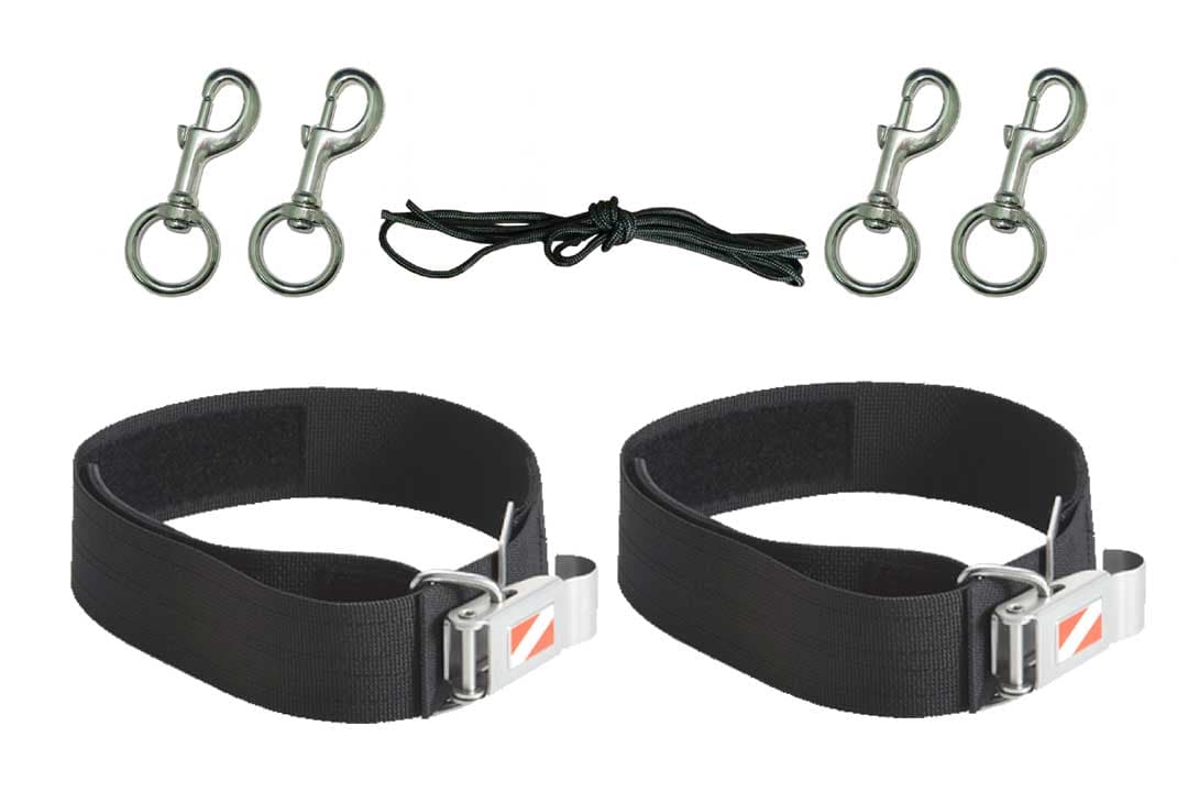 快拆式側掛氣瓶固定帶 80Cuft氣瓶用(一對含勾扣)