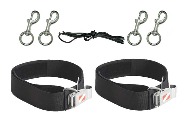 快拆式側掛氣瓶固定帶 80Cuft氣瓶用(一對含勾扣)