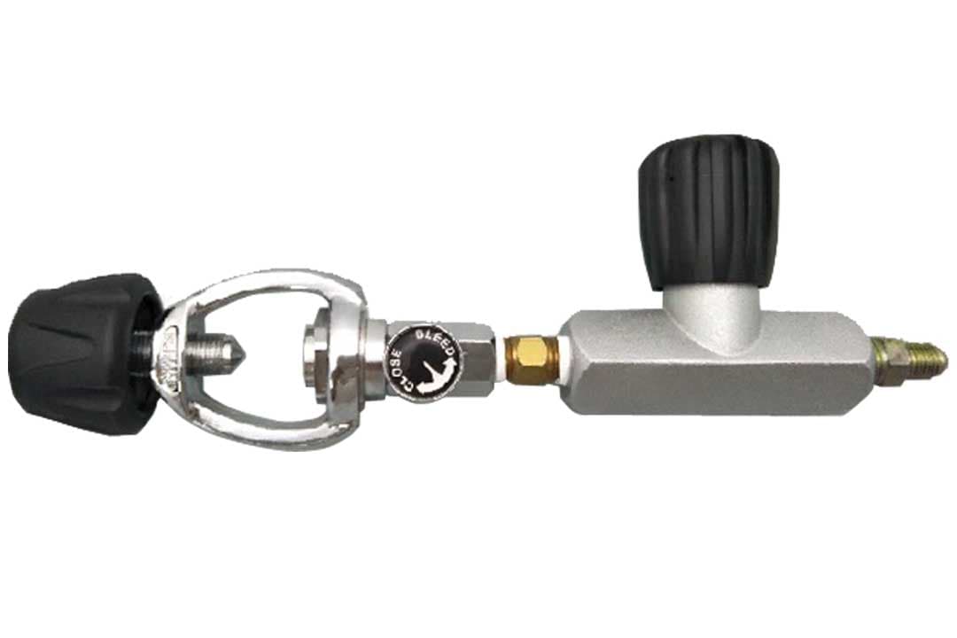 開關閥門含充氣頭 ON / OFF VALVE YOKE(附左右接頭 1/4 TO 1/8 NPT)